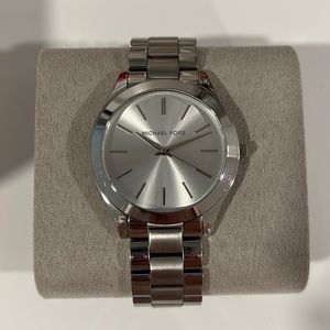 Michael Kors silver Watch w/box and wrist adjustments